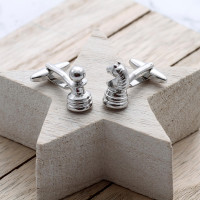 personalised Chess Cufflinks Gift Set