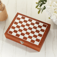 Chess & Hip Flask Travel Gift Set