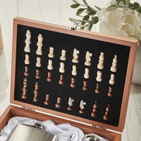 Chess & Hip Flask Travel Gift Set