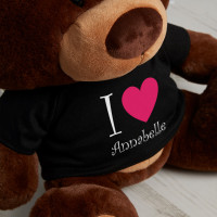 Personalised I Heart You Chocolate Teddy Bear