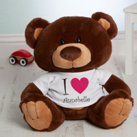 Personalised I Heart You Chocolate Teddy Bear