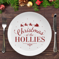 personalised family christmas plate