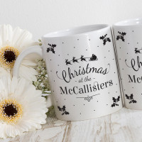 personalised christmas at the matching mugs