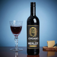 personalised Gold Santa Christmas Merlot Red Wine