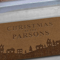 Christmas Homes Engraved Doormat (Personalised)