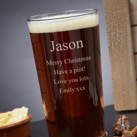 Christmas Message Pint Glass