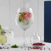 Christmas Time Gin Tonic & Lime Gin Glass