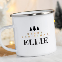 Merry Christmas Enamel Mug