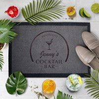 personalised Cocktail Bar Doormat