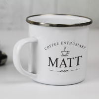 personalised Coffee Enthusiast Camping Mug