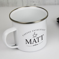 personalised Coffee Enthusiast Camping Mug