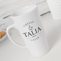 personalised Coffee Lover Tall Latte Mug