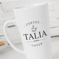 personalised Coffee Lover Tall Latte Mug