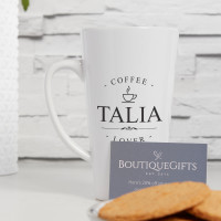 personalised Coffee Lover Tall Latte Mug