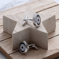 personalised Compass Cufflinks Gift Set