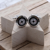 personalised Compass Cufflinks Gift Set