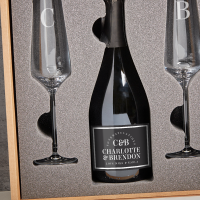 Congratulations Boutique Gifts Prosecco Double Glass With Bottle Gift Set