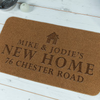 personalised Couples New Home Outdoor Engraved Doormat