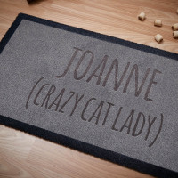 personalised Crazy Cat Lady Doormat