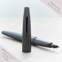 personalised Cross ATX Brushed Metallic Black Fountain Pen 