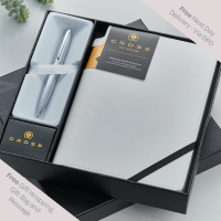 personalised Cross Gift Set Notebook & Pen