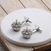 personalised crown cufflinks