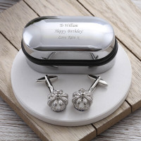 personalised crown cufflinks