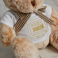 Personalised 'Cuddle & Watch' Fluffy Fudge Bear