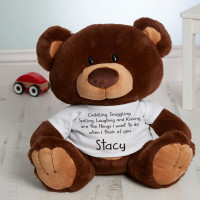 Personalised Cuddle Snuggle Choc Charlie Teddy Bear