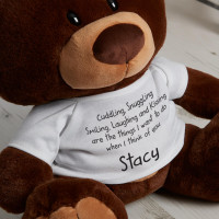 Personalised Cuddle Snuggle Choc Charlie Teddy Bear
