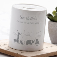 personalised Cute Animals Money Box