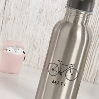 personalised Silver Water Bottle
