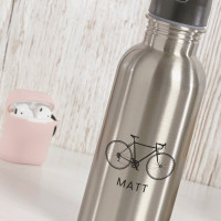 personalised Silver Water Bottle