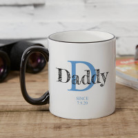 personalised Monogram Name Two Tone Mug Black