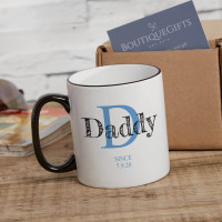 personalised Monogram Name Two Tone Mug Black