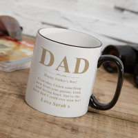 personalised two tone black mug