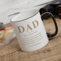 personalised two tone black mug