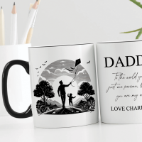 personalised two tone black mug