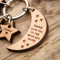 personalised Moon & Stars Keyring