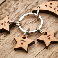 personalised Moon & Stars Keyring