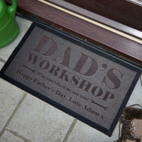 personalised Dad's Workshop Doormat