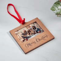Dark Wooden Engraved Ornament - Insertable