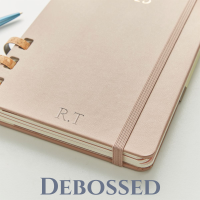 debossed