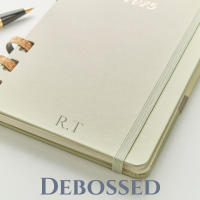 debossed
