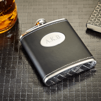 Deluxe Hip Flask Gift Set Black