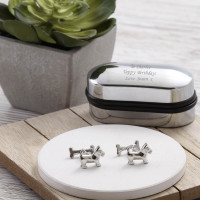 personalised dog and bone cufflinks