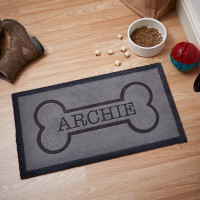 personalised dog bone doormat