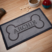 personalised dog bone doormat