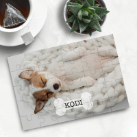 personalised Dog Bone Photo Jigsaw Puzzle