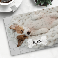 personalised Dog Bone Photo Jigsaw Puzzle